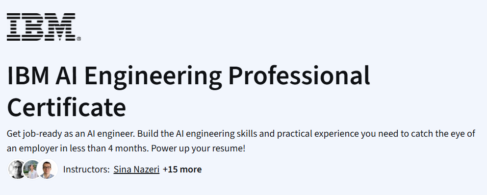 IBM AI Engineering Professional Certificate