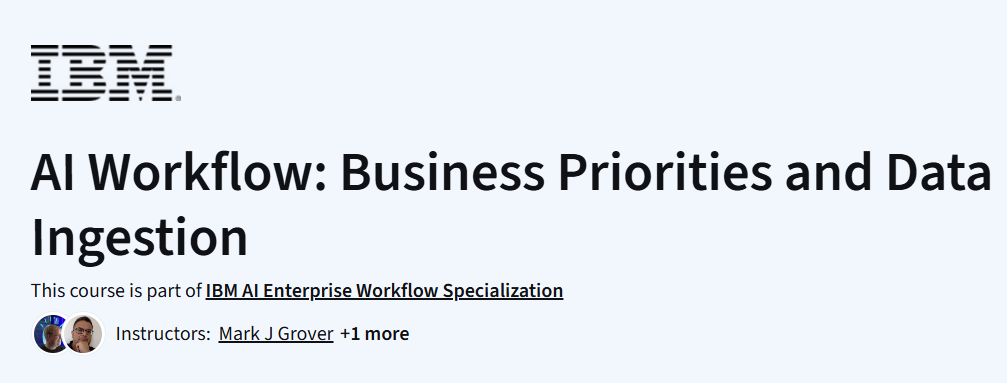 AI Workflow: Business Priorities and Data Ingestion