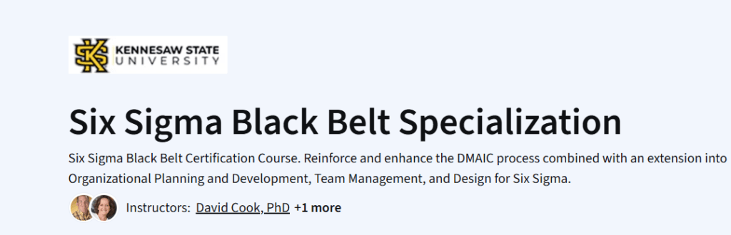 Six Sigma Black Belt Specialization