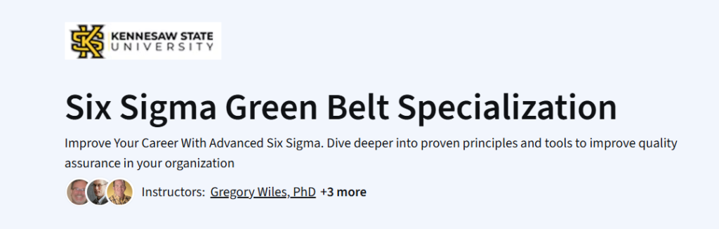 Six Sigma Green Belt Specialization