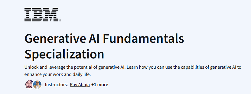 Generative AI Fundamentals Specialization