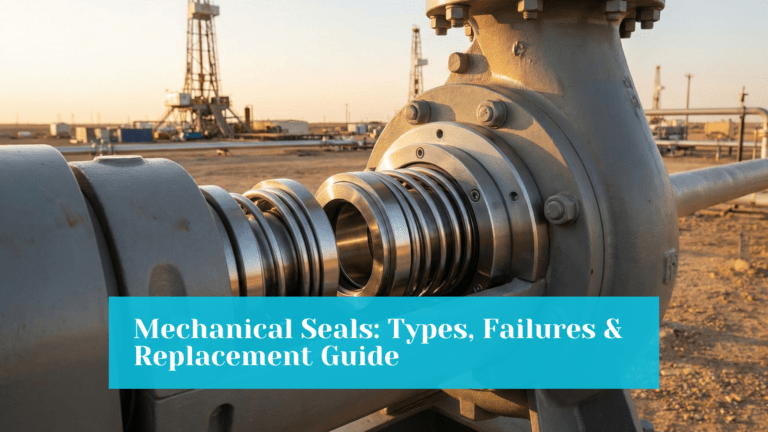 mechanical seal installed in a centrifugal pump, oil and gas field