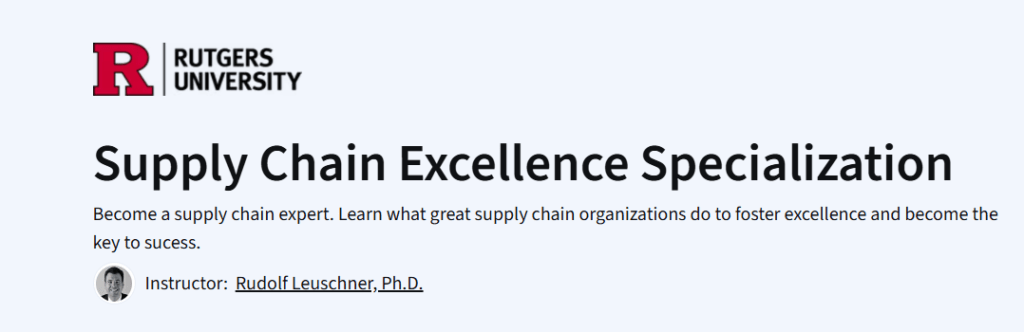 Supply Chain Excellence Specialization