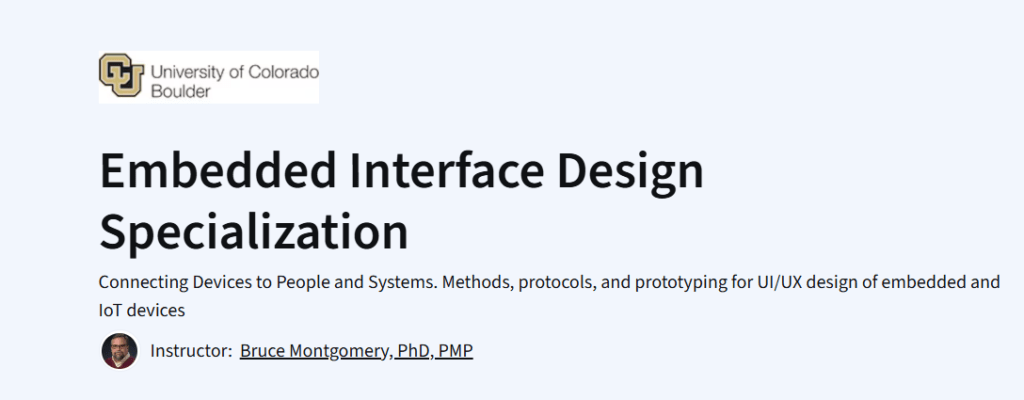 Embedded Interface Design Specialization