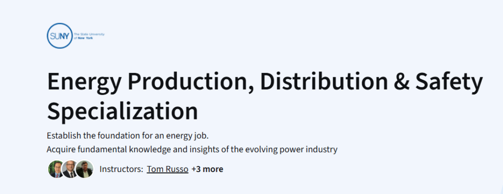Energy Production, Distribution & Safety Specialization