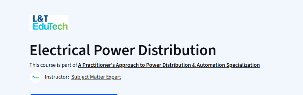 Electrical Power Distribution