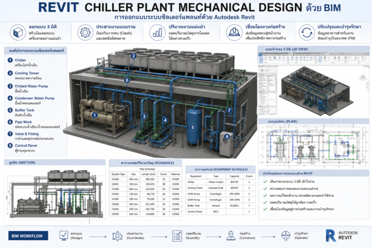 Revit chiller plant mechanical design Thai