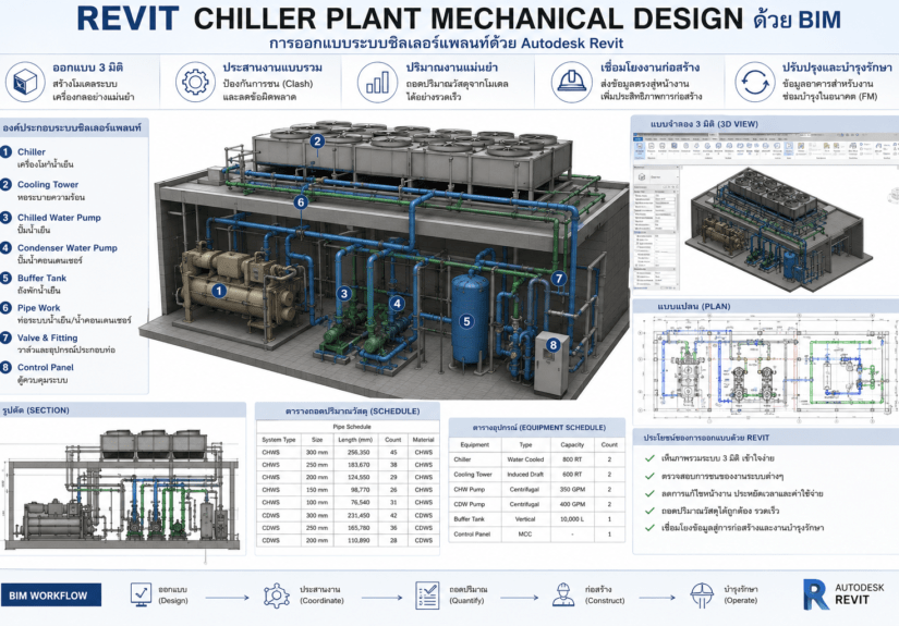 Revit chiller plant mechanical design Thai