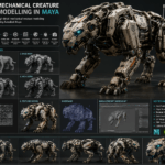 mechanical creature modelling Maya