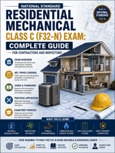 Complete guide to passing the National Standard Residential Mechanical Class C F32-N exam. Exam structure, preparation tips, and recommended course.