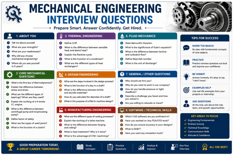 mechanical engineering interview questions