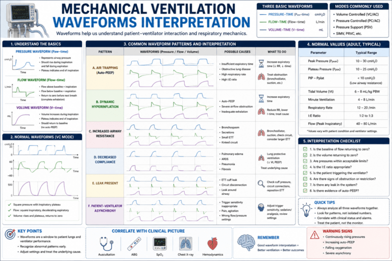 mechanical ventilation waveforms interpretation