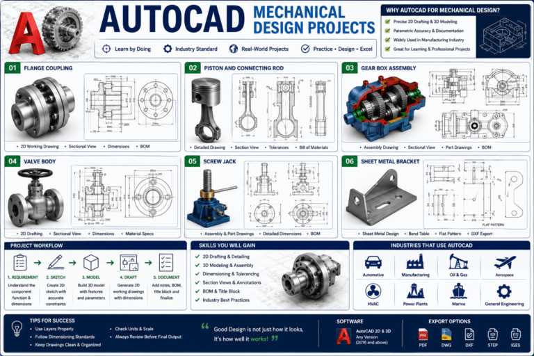 AutoCAD mechanical design projects