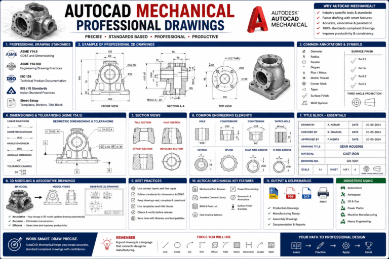 AutoCAD Mechanical professional drawings