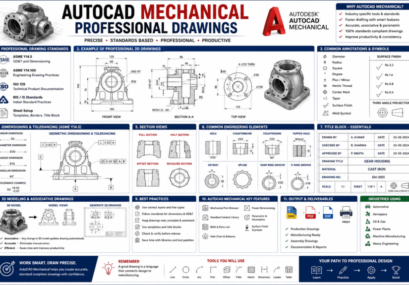 AutoCAD Mechanical professional drawings