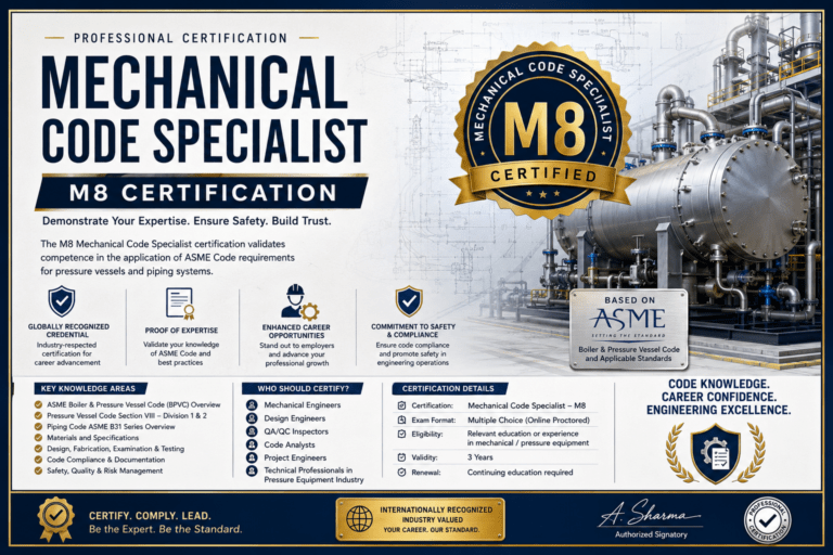 Mechanical Code Specialist M8 certification