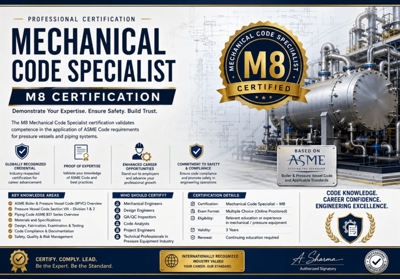 Mechanical Code Specialist M8 certification