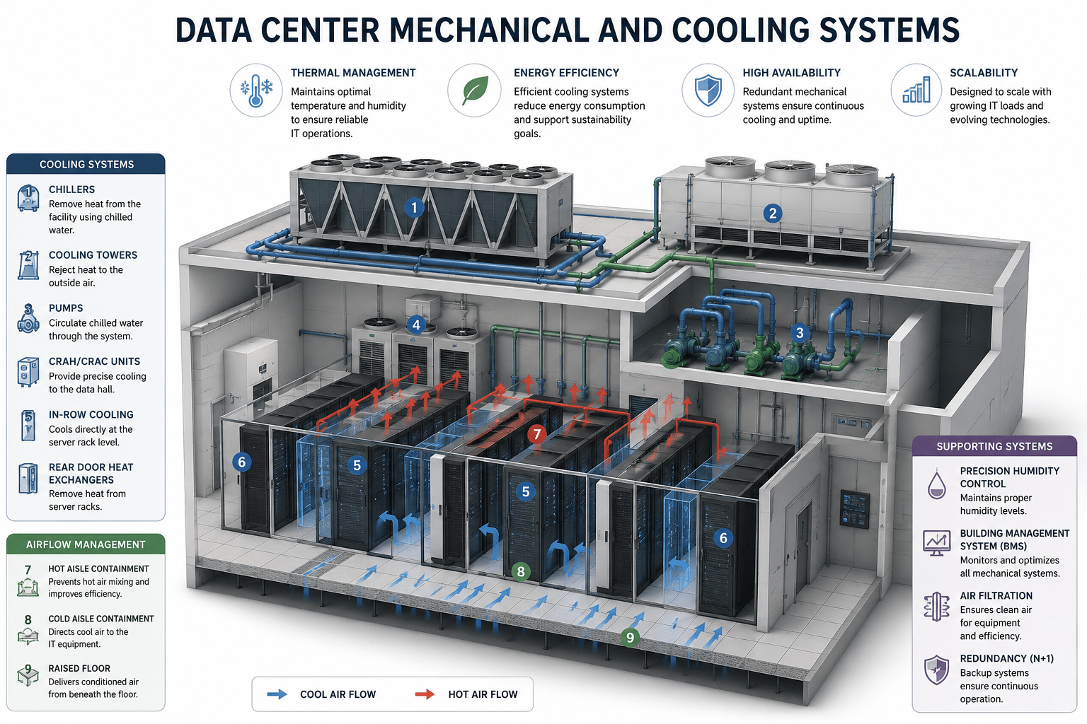 data center mechanical and cooling systems