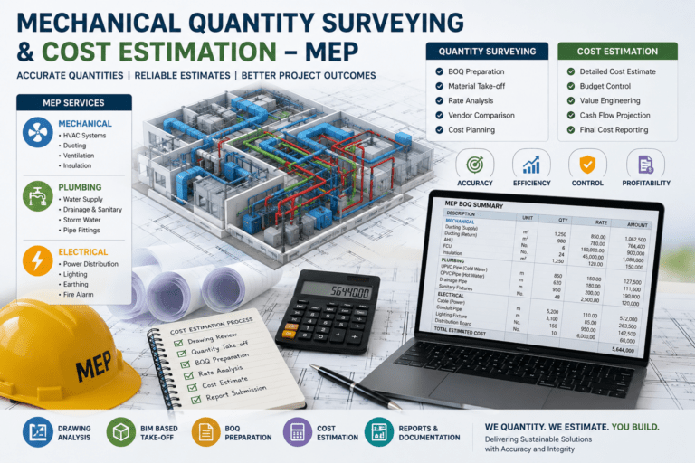 mechanical quantity surveying cost estimation MEP
