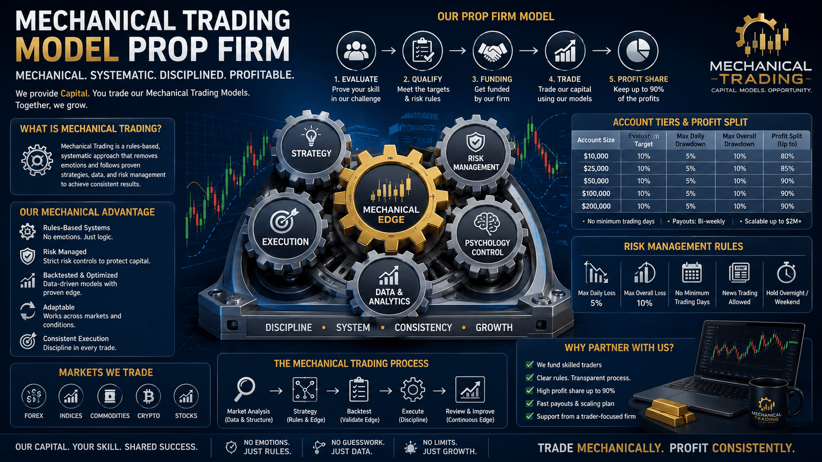 mechanical trading model prop firm