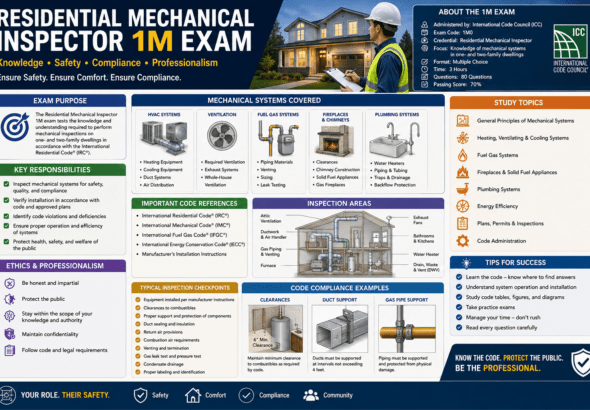 Residential Mechanical Inspector 1M exam