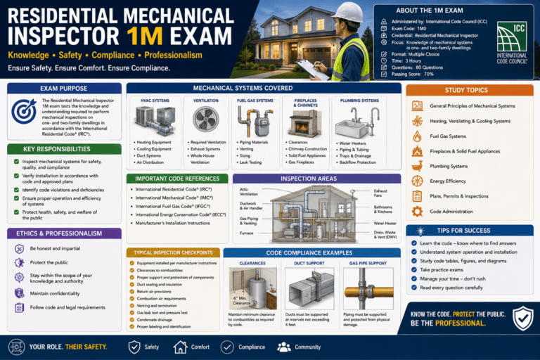Residential Mechanical Inspector 1M exam