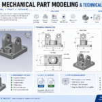Free CAD mechanical part modeling technical drawing