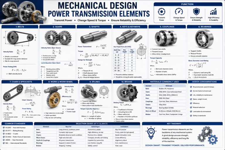 mechanical design power transmission elements