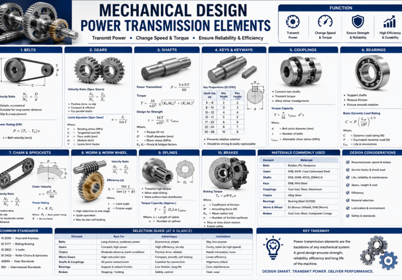 mechanical design power transmission elements
