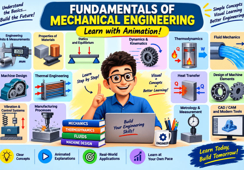 Fundamentals of Mechanical engineering learn with animation