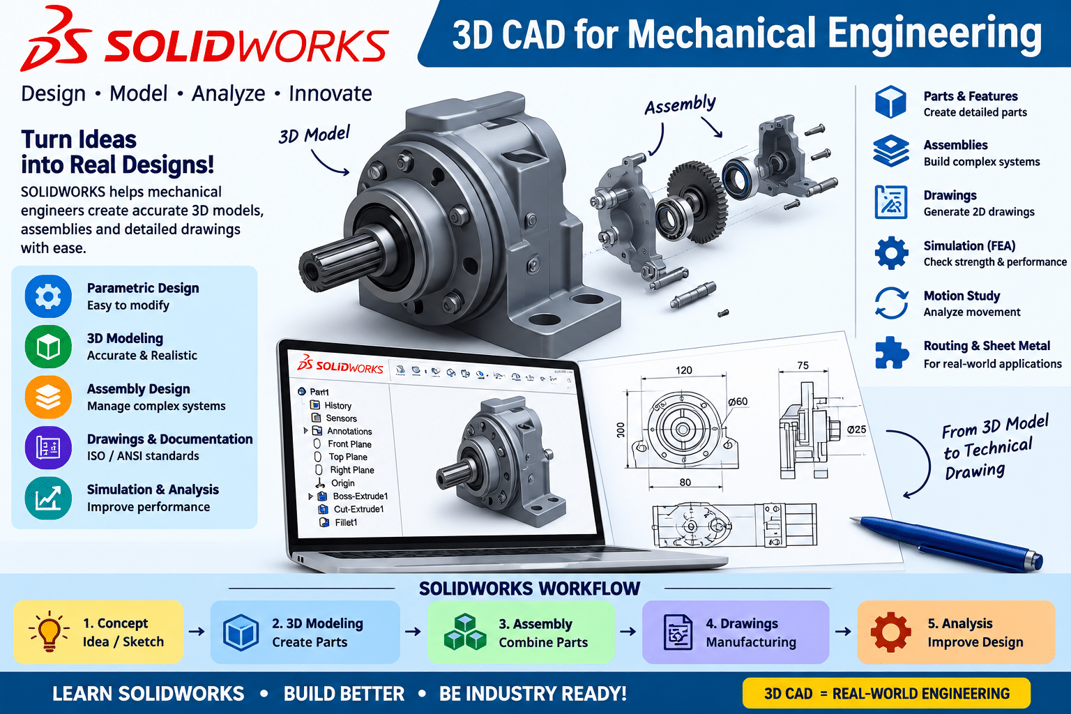 SOLIDWORKS 3D CAD mechanical engineering